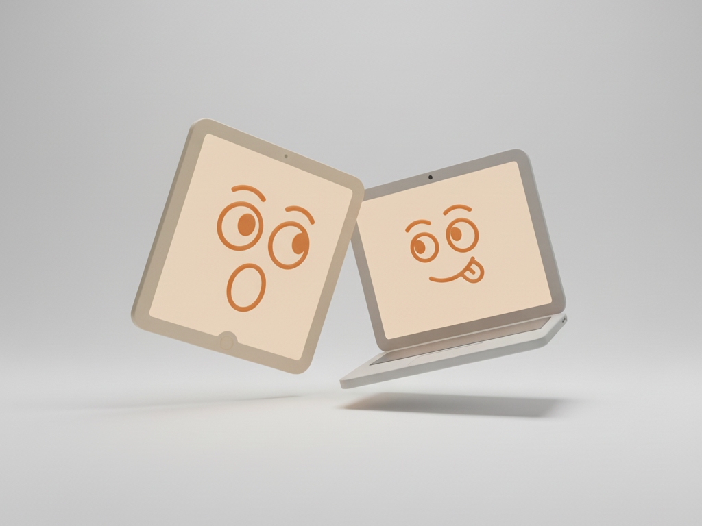 iPad staring at Macbook